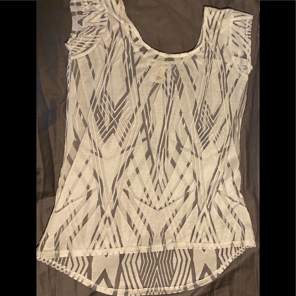 Used Sheer Cream Top